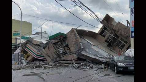 6.9-magnitude quake hits Taiwan