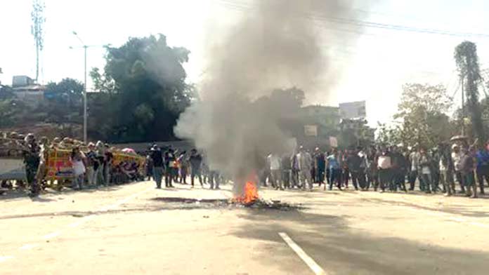 Paper leak: Protest turns violent in Arunachal | Nagaland Post