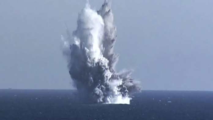 North Korea claims ‘radioactive tsumani’ weapon tested at sea
