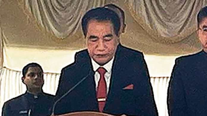 Lalduhoma Sworn In As Mizoram Cm Nagaland Post 3802