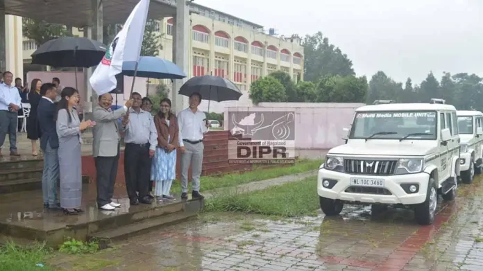 Imkong Imchen flags off 8 Multi Media Mobile Vehicles | Nagaland Post
