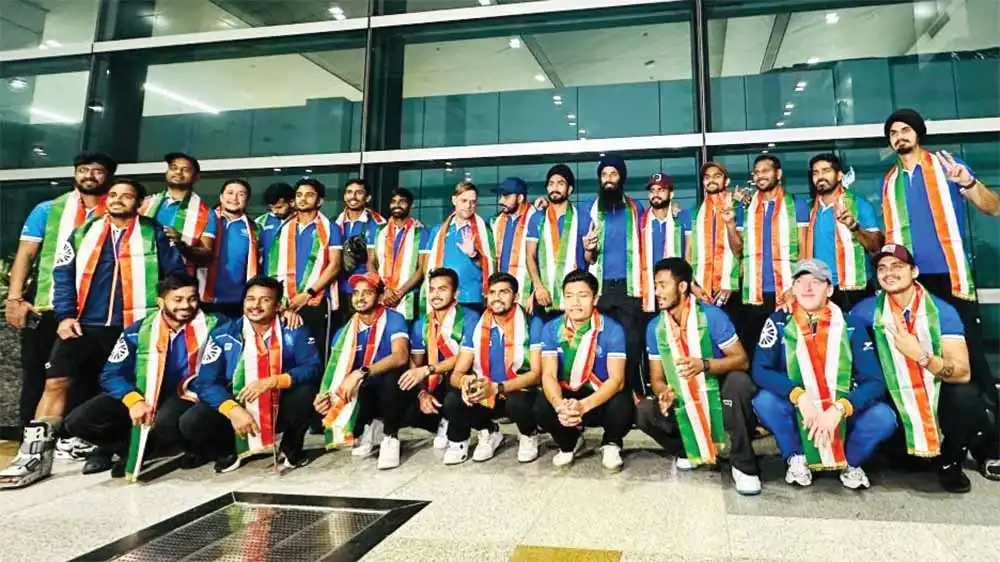 Men’s hockey team returns to India after winning Asian Champions Trophy