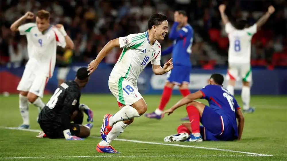 Nations League Italy comes from behind to stun France 31 Nagaland Post