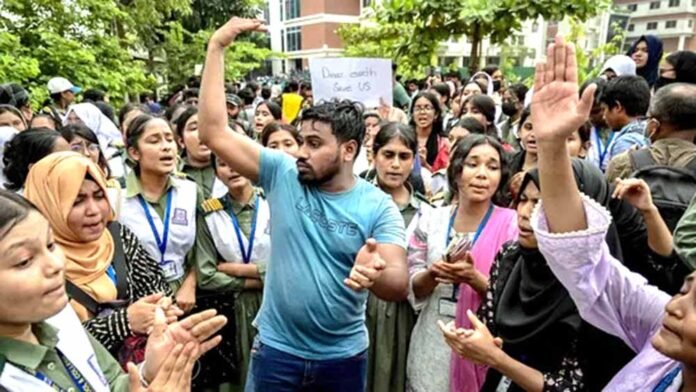 Students protest to demand