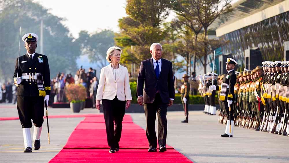 EU leaders receive ceremonial welcome and Guard of Honour