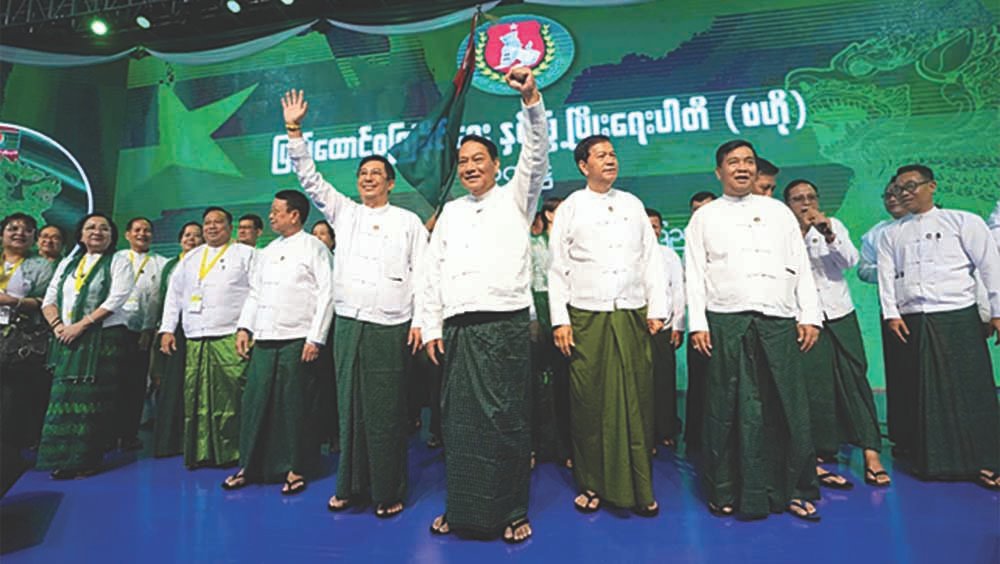 Military-backed party leads in Myanmar poll results
