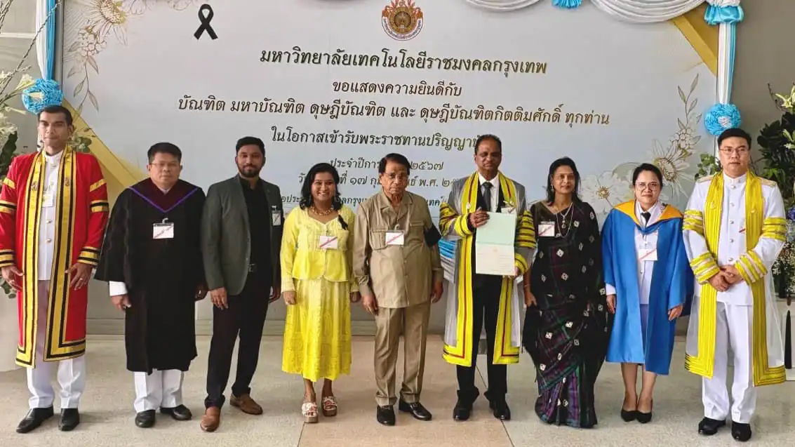 VIT VP Sankar Viswanathan conferred honorary doctorate by Thai University