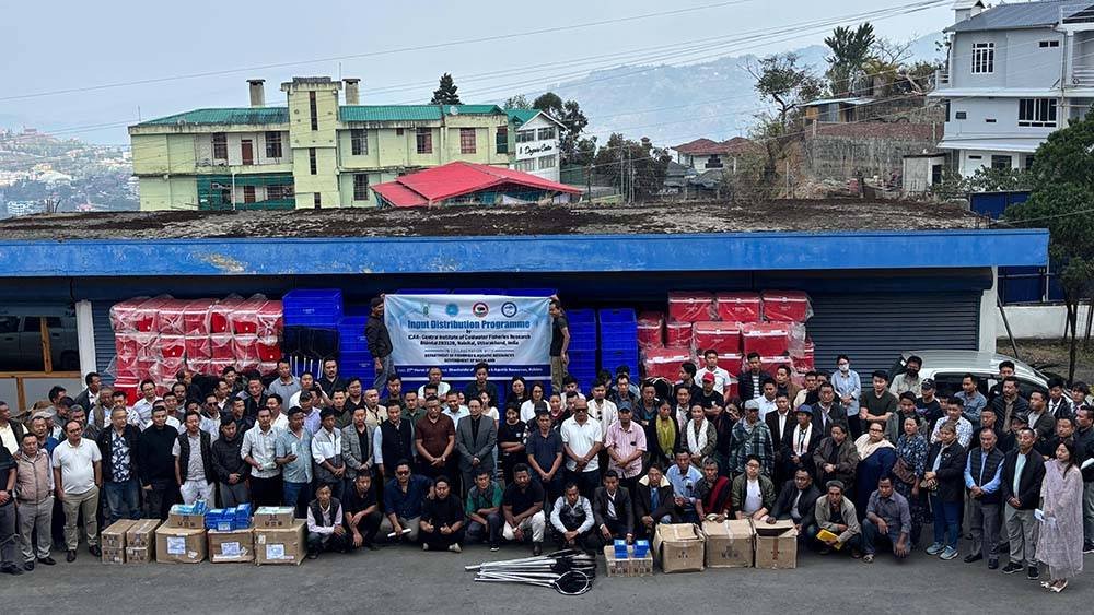 Input distribution programme for fish farmers held in Kohima