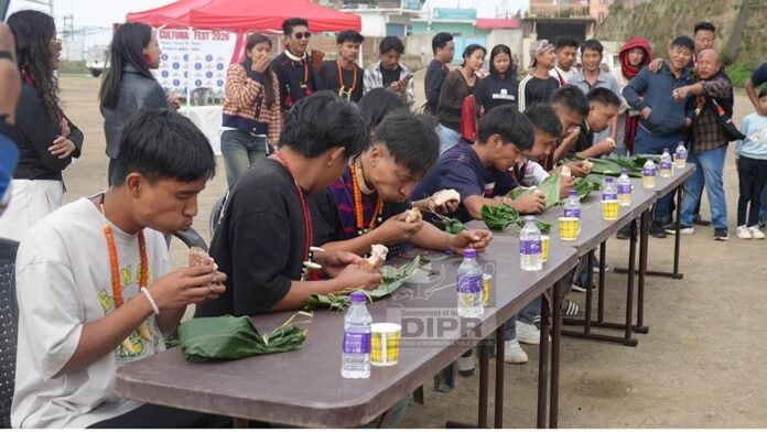 Fates eating competition during the 2nd edition youth cultural fest organised by Longleng Town