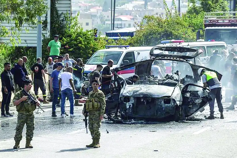 Israeli drone strikes hit highway south of Beirut, killing 8