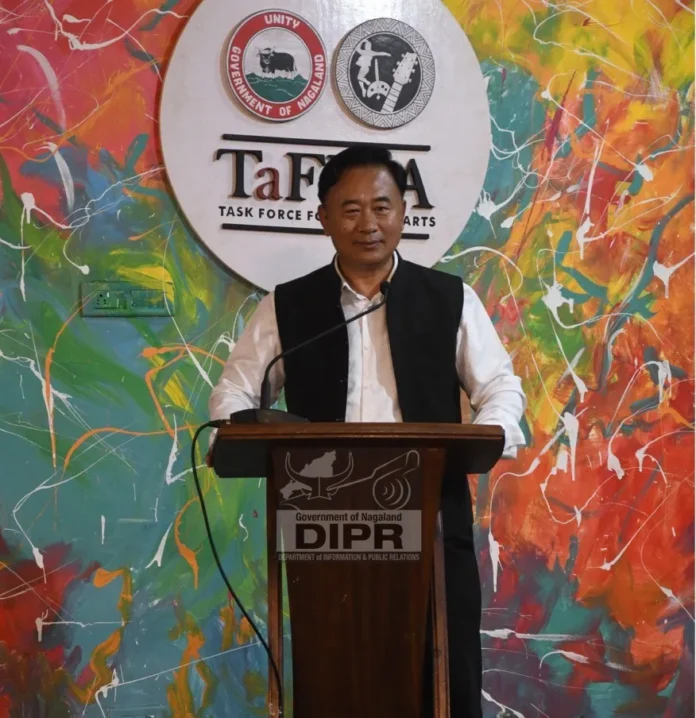 Outgoing Project Director TaFMA, Dr. Hovithal Sothu speaking during his farewell programme held at RCEMPA, Jotsoma, Kohima_result