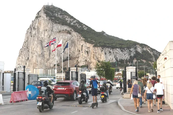 The border check point at Spain-Gibraltar land crossing._result