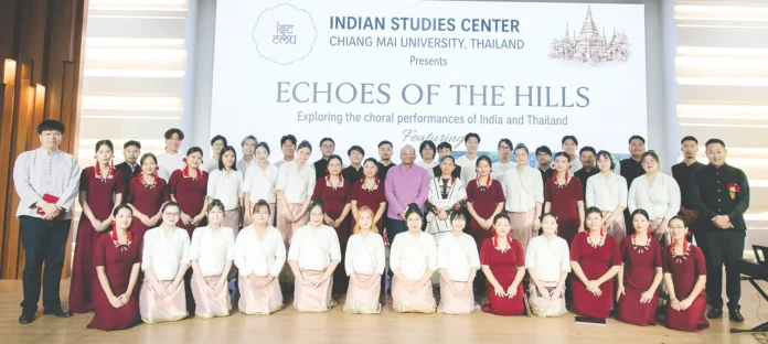 The collaborating choirs from India and Thailand with the Consul of India in Chiang Mai_result