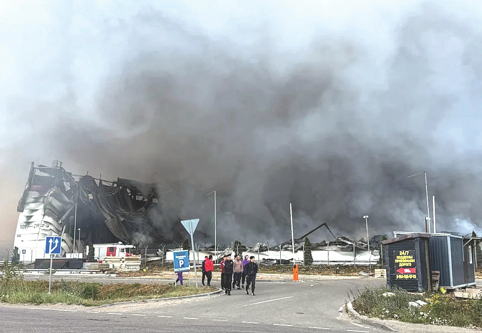 Ukraine drones attack warehouse in Moscow
